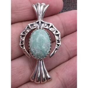 UTC 925 STERLING SILVER TURQUOISE PENDANT